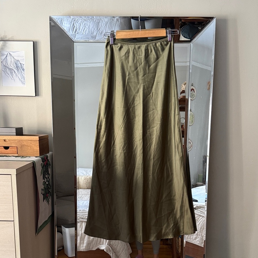 Reformation Layla Silk Skirt
